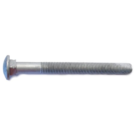 Midwest Fastener Carriage Bolt, Square Neck, 10 (Coarse), 8 in L, Steel, Hot Dipped Galvanized, 10 PK 53654